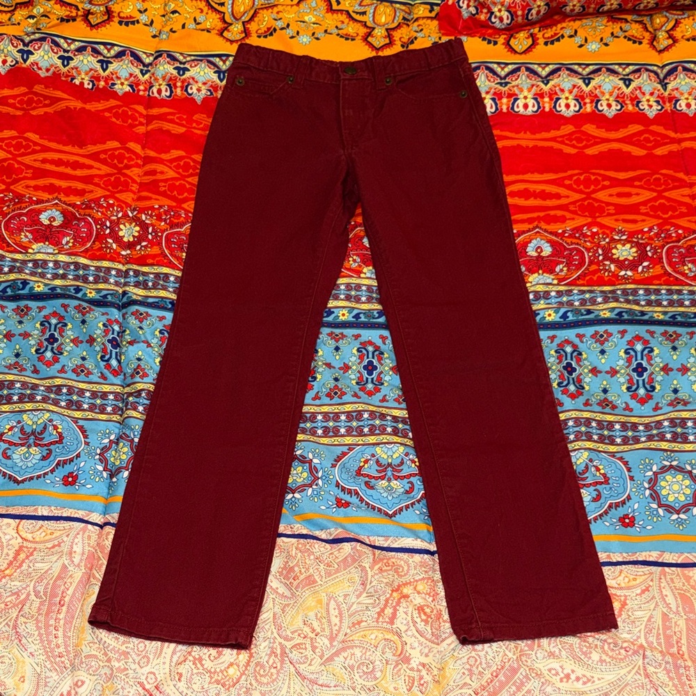 Kids Burgundy Jeans